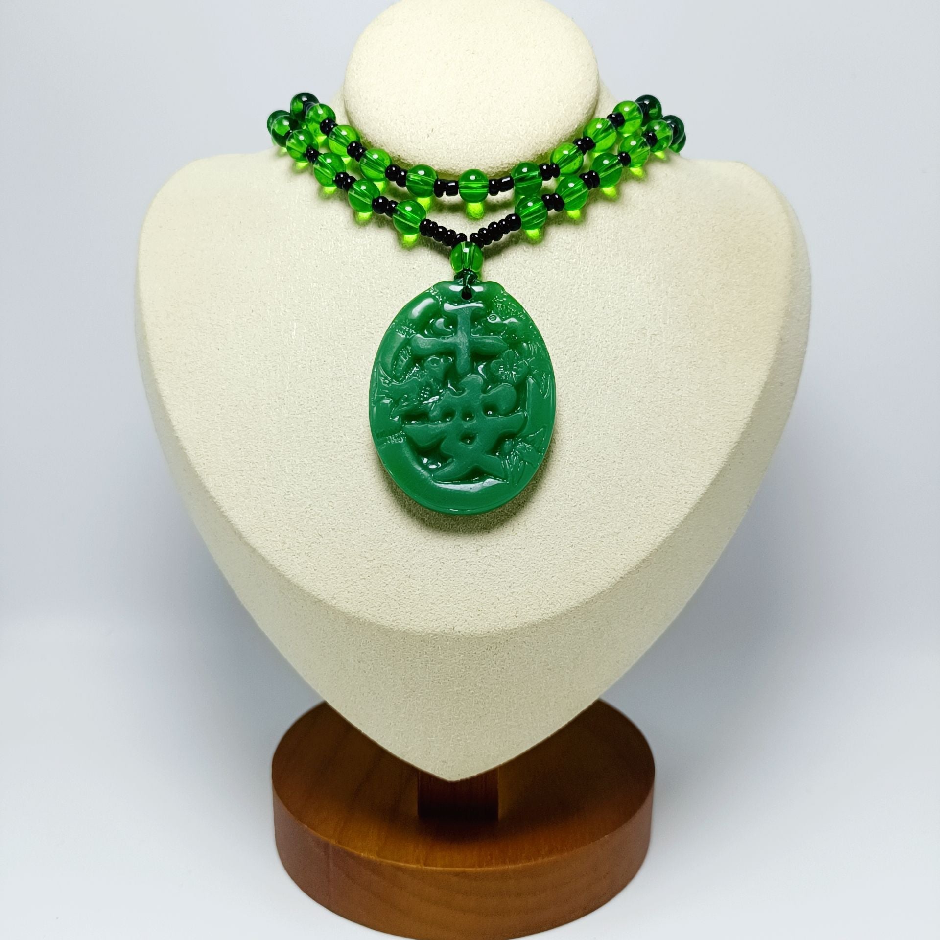 Jade Glass Dark Green Light Smooth Small Goldfish All Kinds Pendant