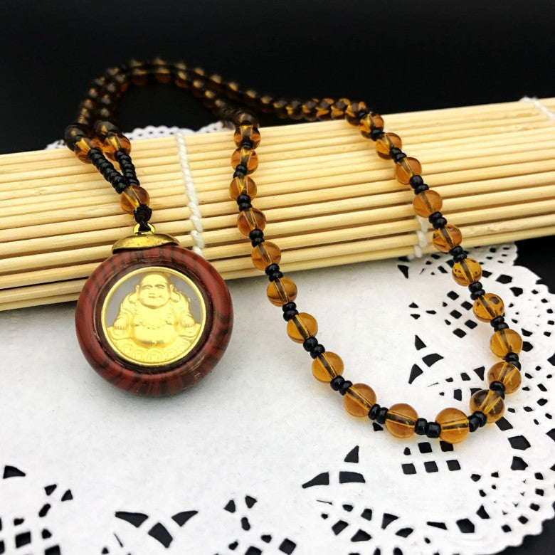 Women's & Men's Buddha Scenic Spot Maitreya Double-sided Statue Pendant