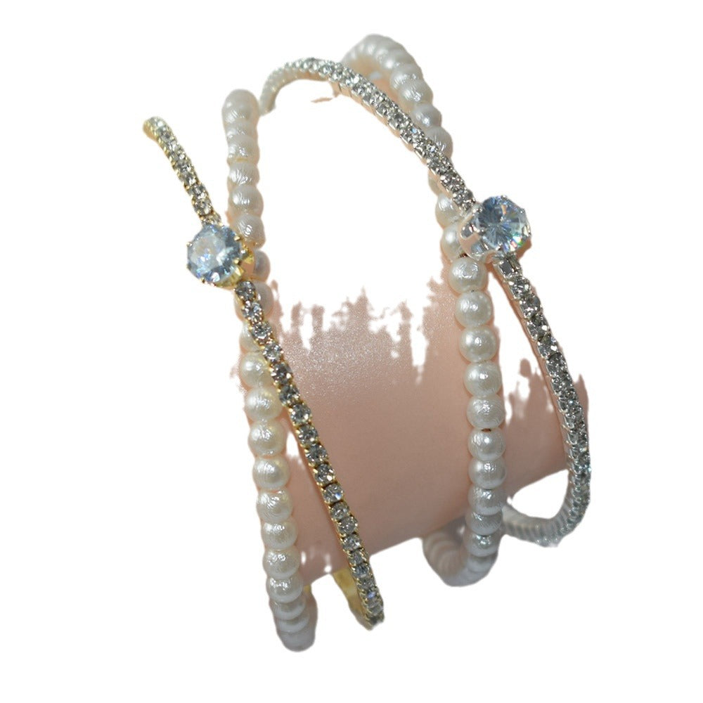 Women's Zircon Cross Open Simple Light Luxury French Bracelet