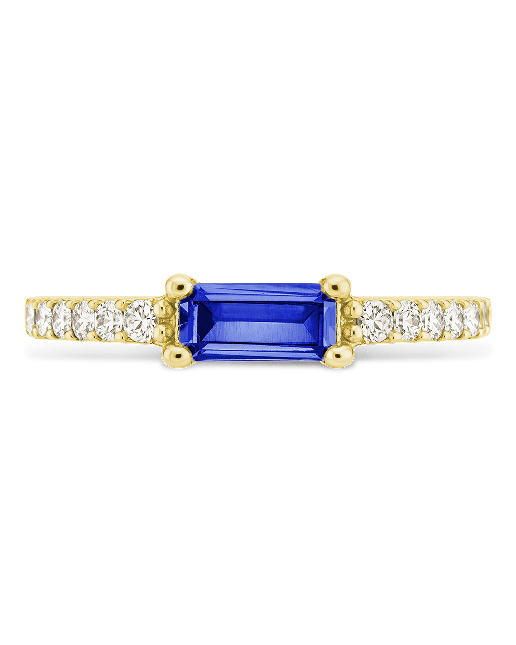 Sterling Silver Thin Sapphire CZ Stacking Birthstone Ring