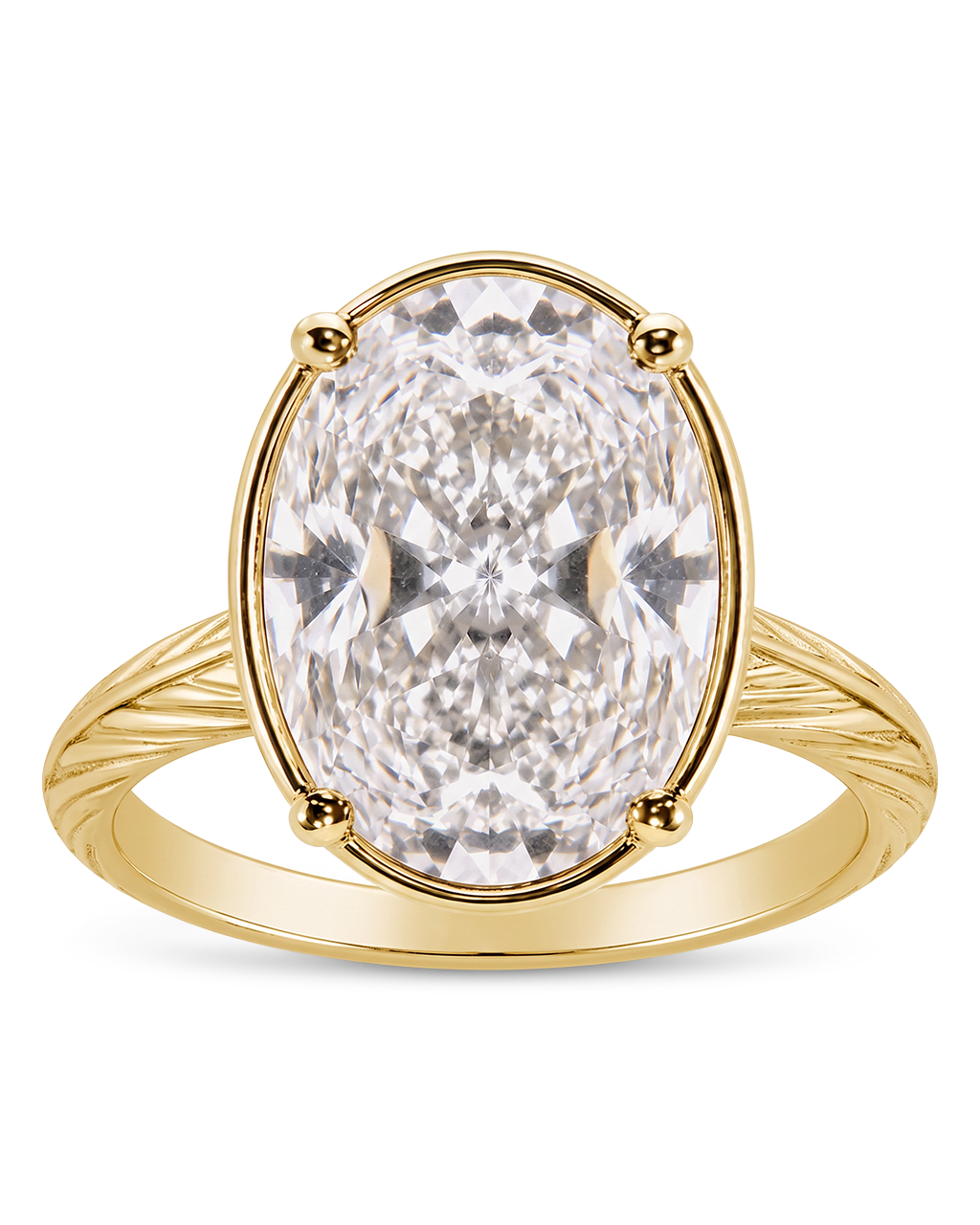 Sterling Silver Oval Cut CZ Cocktail Ring