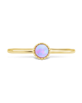 Sterling Silver Blue Opal Solitaire Ring
