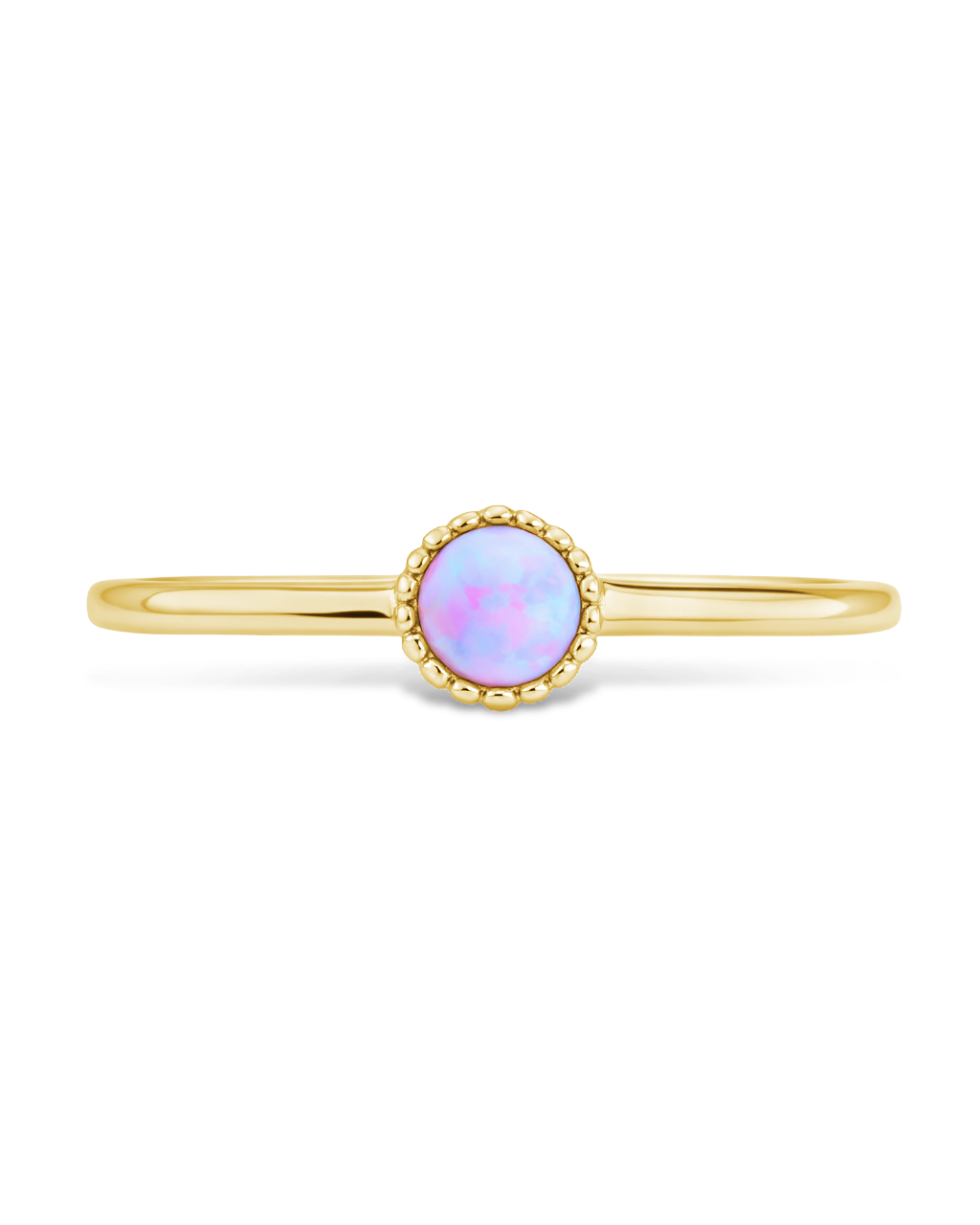 Sterling Silver Blue Opal Solitaire Ring