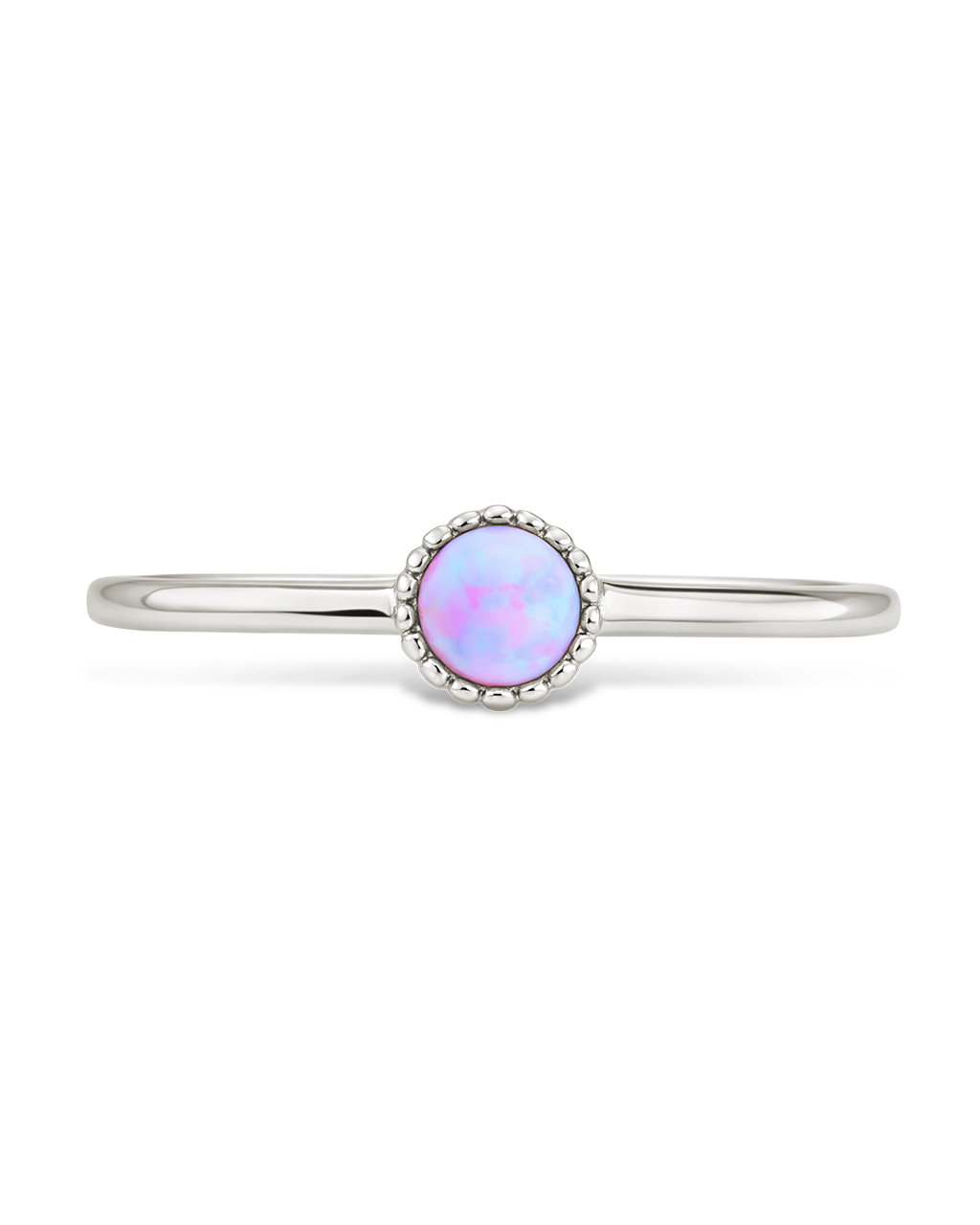 Sterling Silver Blue Opal Solitaire Ring