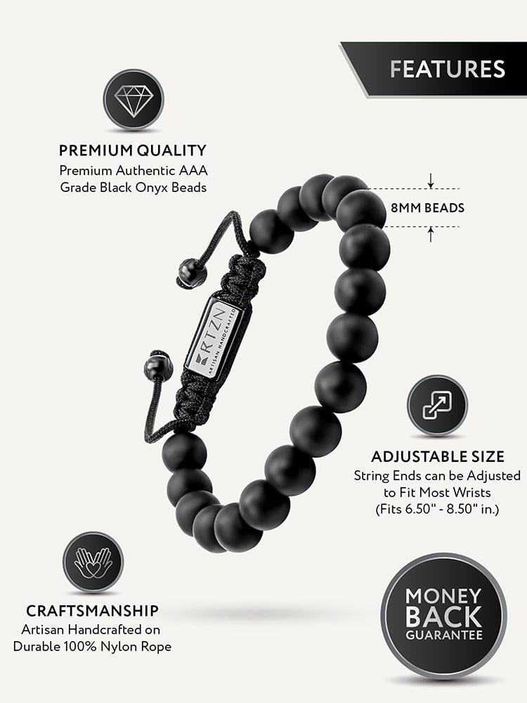 Black Onyx Beaded Bracelet - Bali