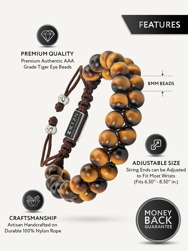 Tigers Eye Beaded Bracelet - Morocco