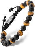 Tiger Eye & Black Onyx Beaded Bracelet - Tulum