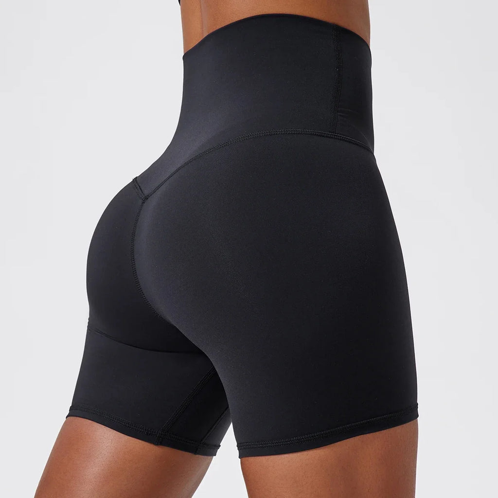 Hearuisavy Summer Soft Yoga Shorts Buttock Lift Gym Leggings Women High Waist Sports Shorts Women Running Workout Shorts Female