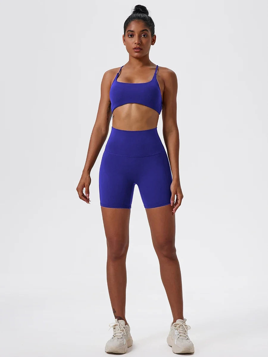 Hearuisavy Summer Soft Yoga Shorts Buttock Lift Gym Leggings Women High Waist Sports Shorts Women Running Workout Shorts Female