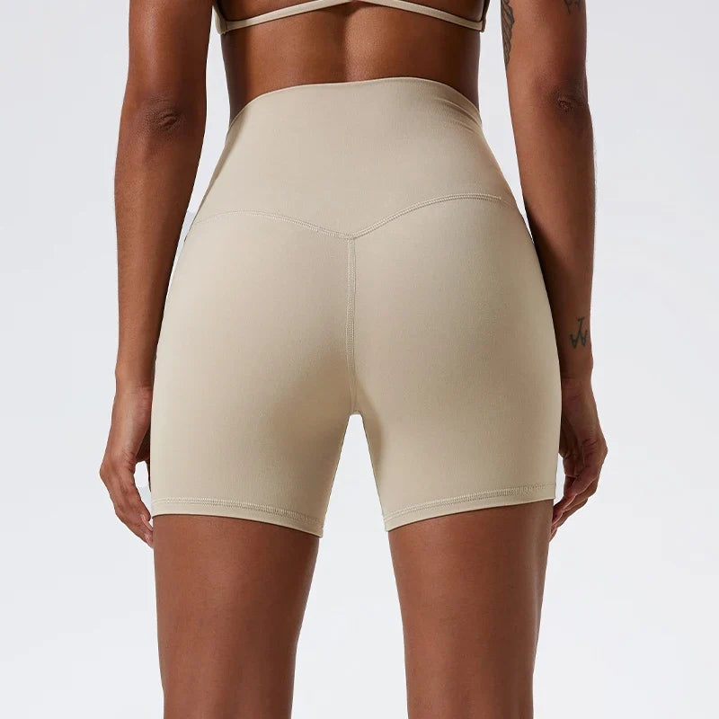 Hearuisavy Summer Soft Yoga Shorts Buttock Lift Gym Leggings Women High Waist Sports Shorts Women Running Workout Shorts Female