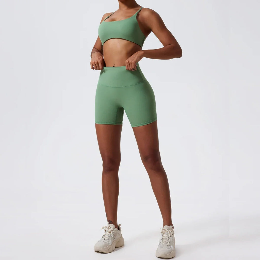 Hearuisavy Summer Soft Yoga Shorts Buttock Lift Gym Leggings Women High Waist Sports Shorts Women Running Workout Shorts Female