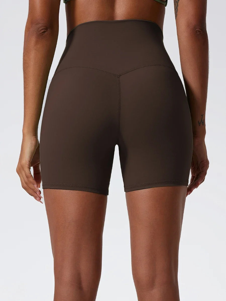 Hearuisavy Summer Soft Yoga Shorts Buttock Lift Gym Leggings Women High Waist Sports Shorts Women Running Workout Shorts Female