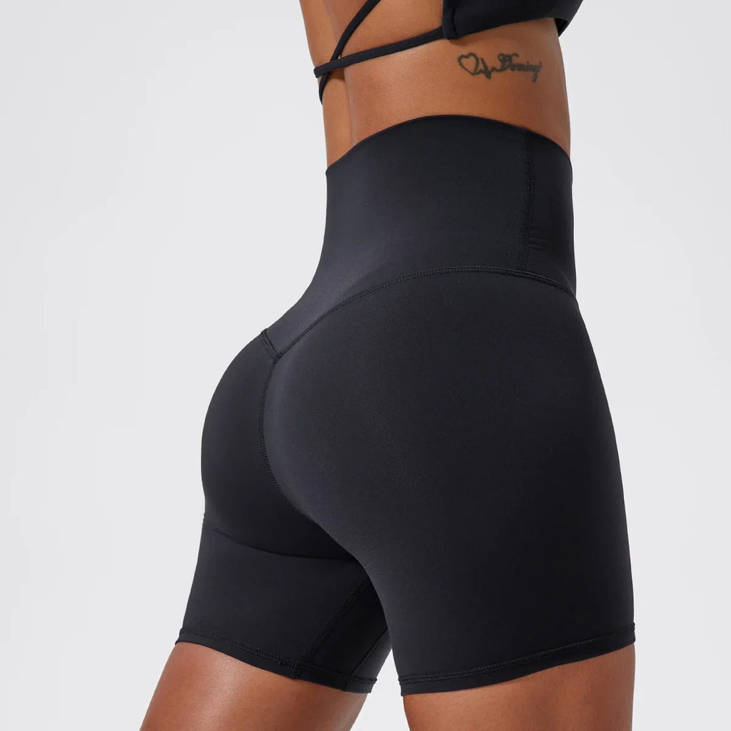 Hearuisavy Summer Soft Yoga Shorts Buttock Lift Gym Leggings Women High Waist Sports Shorts Women Running Workout Shorts Female