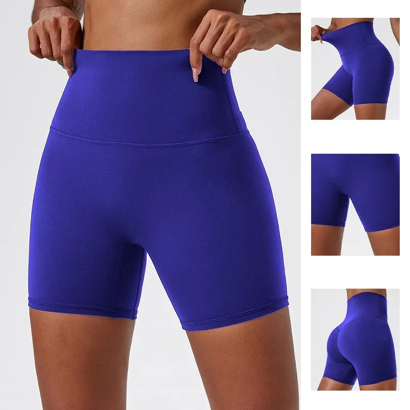 Hearuisavy Summer Soft Yoga Shorts Buttock Lift Gym Leggings Women High Waist Sports Shorts Women Running Workout Shorts Female