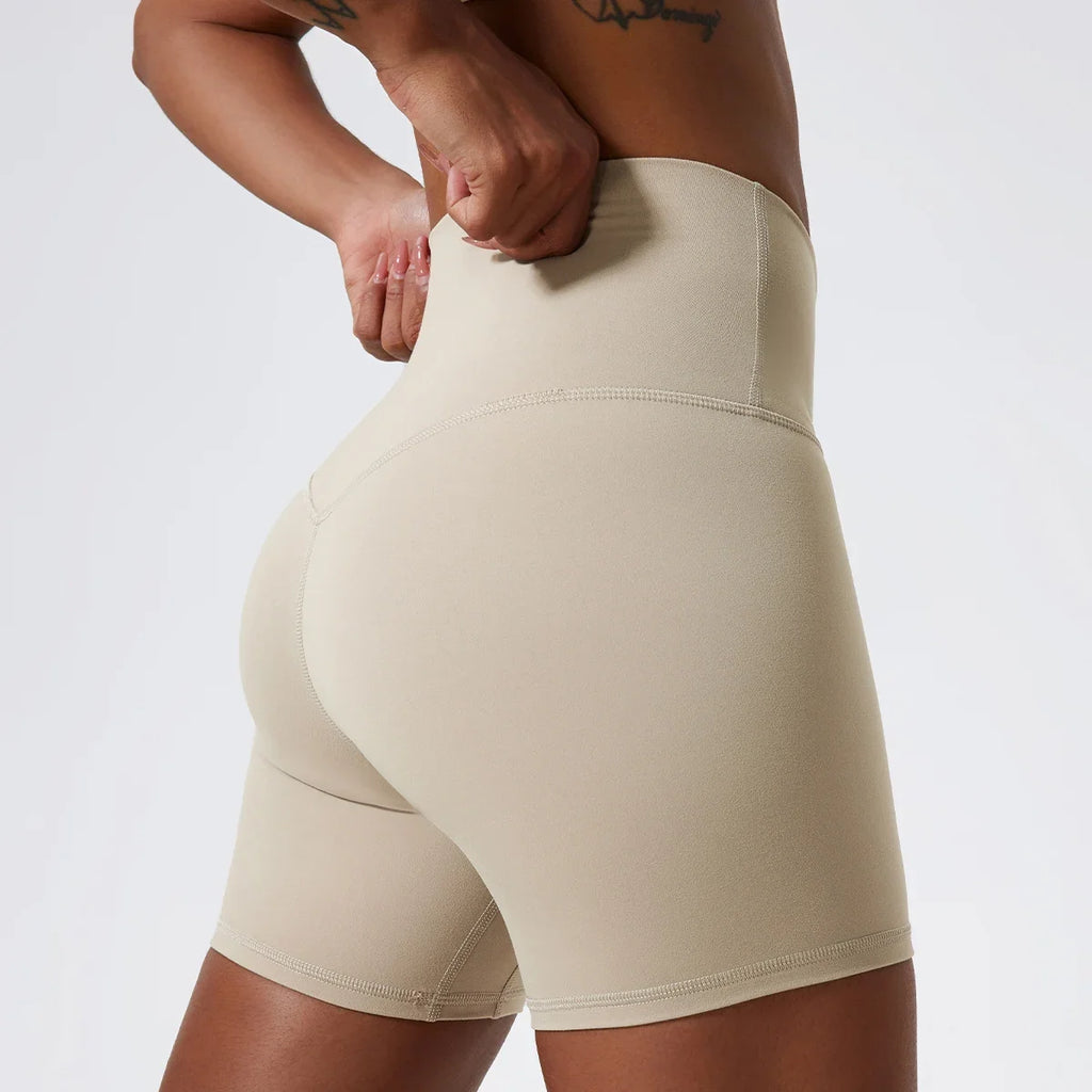 Hearuisavy Summer Soft Yoga Shorts Buttock Lift Gym Leggings Women High Waist Sports Shorts Women Running Workout Shorts Female