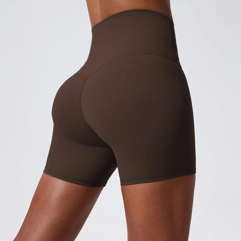 Hearuisavy Summer Soft Yoga Shorts Buttock Lift Gym Leggings Women High Waist Sports Shorts Women Running Workout Shorts Female