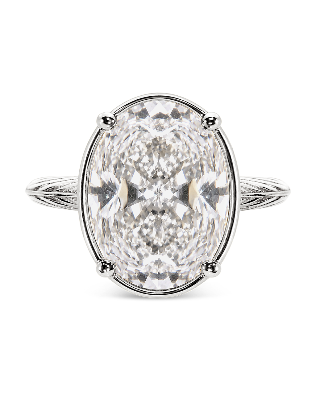 Sterling Silver Oval Cut CZ Cocktail Ring