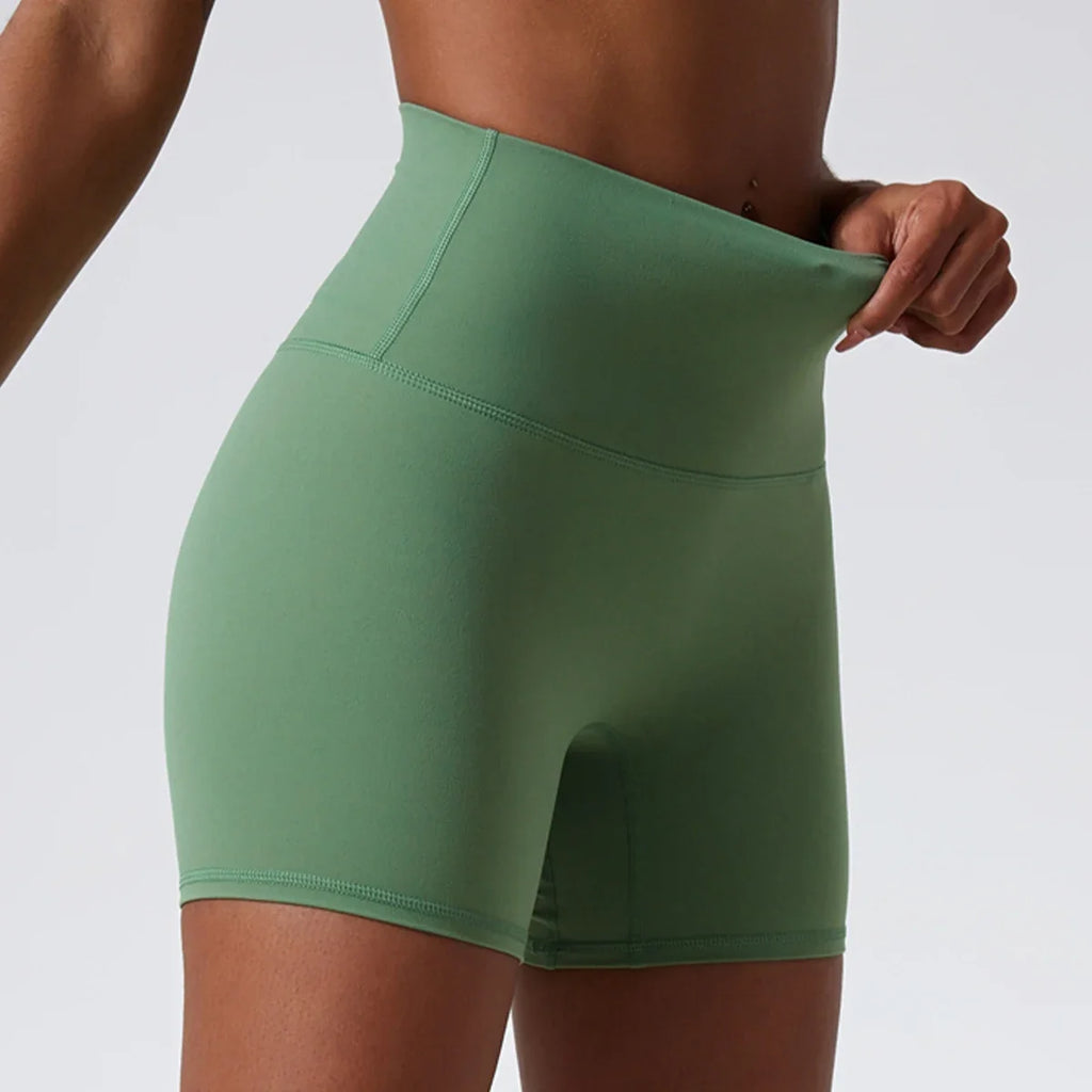 Hearuisavy Summer Soft Yoga Shorts Buttock Lift Gym Leggings Women High Waist Sports Shorts Women Running Workout Shorts Female