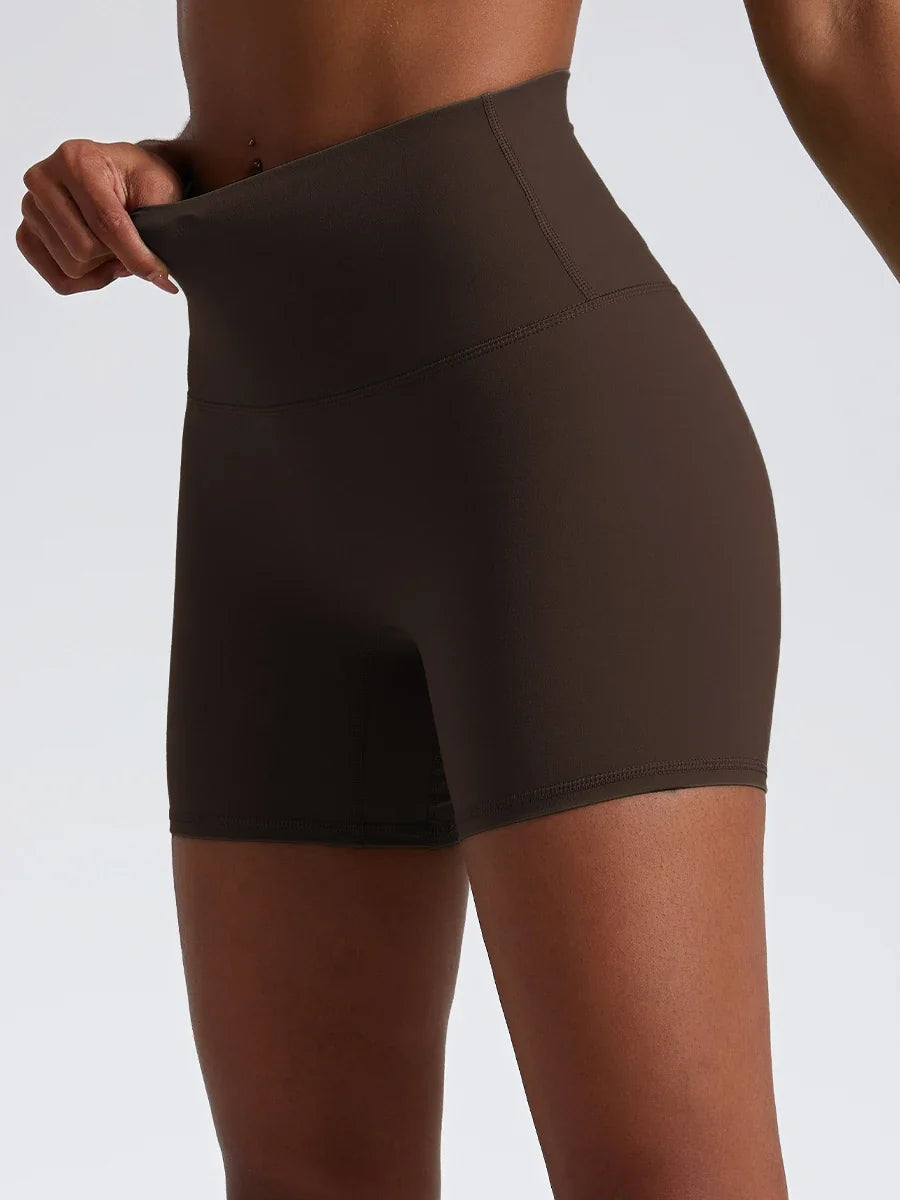 Hearuisavy Summer Soft Yoga Shorts Buttock Lift Gym Leggings Women High Waist Sports Shorts Women Running Workout Shorts Female