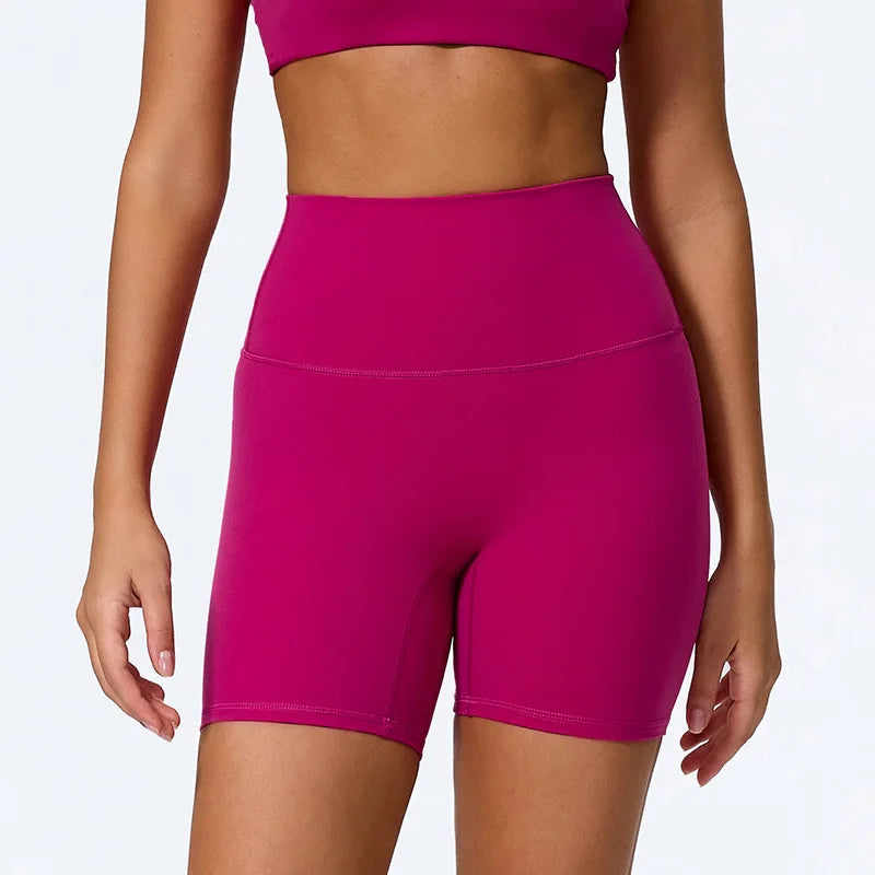 Hearuisavy Summer Soft Yoga Shorts Buttock Lift Gym Leggings Women High Waist Sports Shorts Women Running Workout Shorts Female