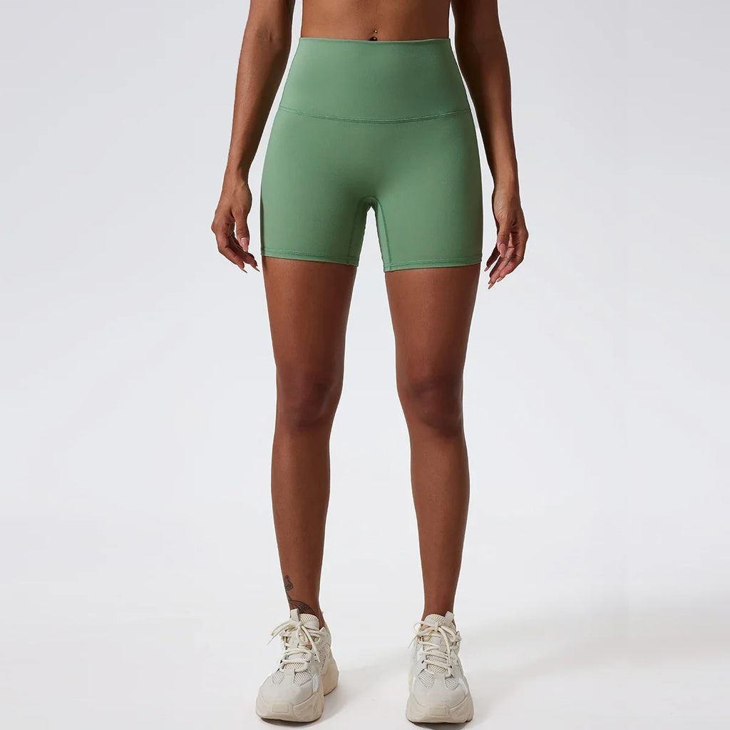 Hearuisavy Summer Soft Yoga Shorts Buttock Lift Gym Leggings Women High Waist Sports Shorts Women Running Workout Shorts Female
