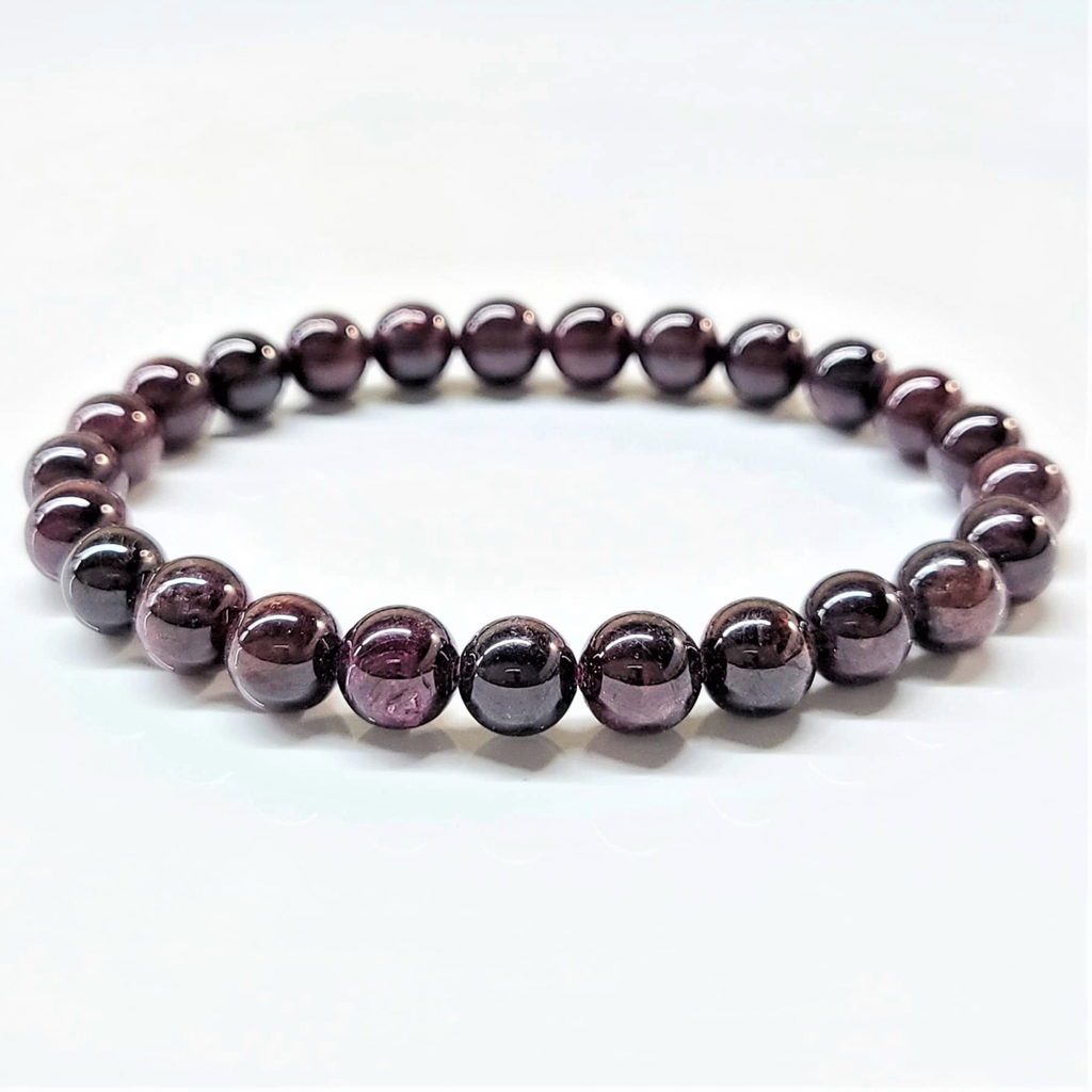 Garnet Round Bead Bracelet - Passionate Strength
