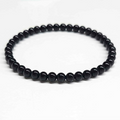 Black Obsidian Round Bead Bracelet - Strong Protection