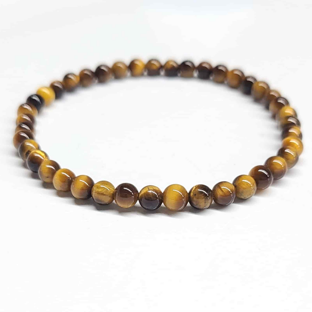 Tiger Eye Round Bead Bracelet - Grounded Confidence