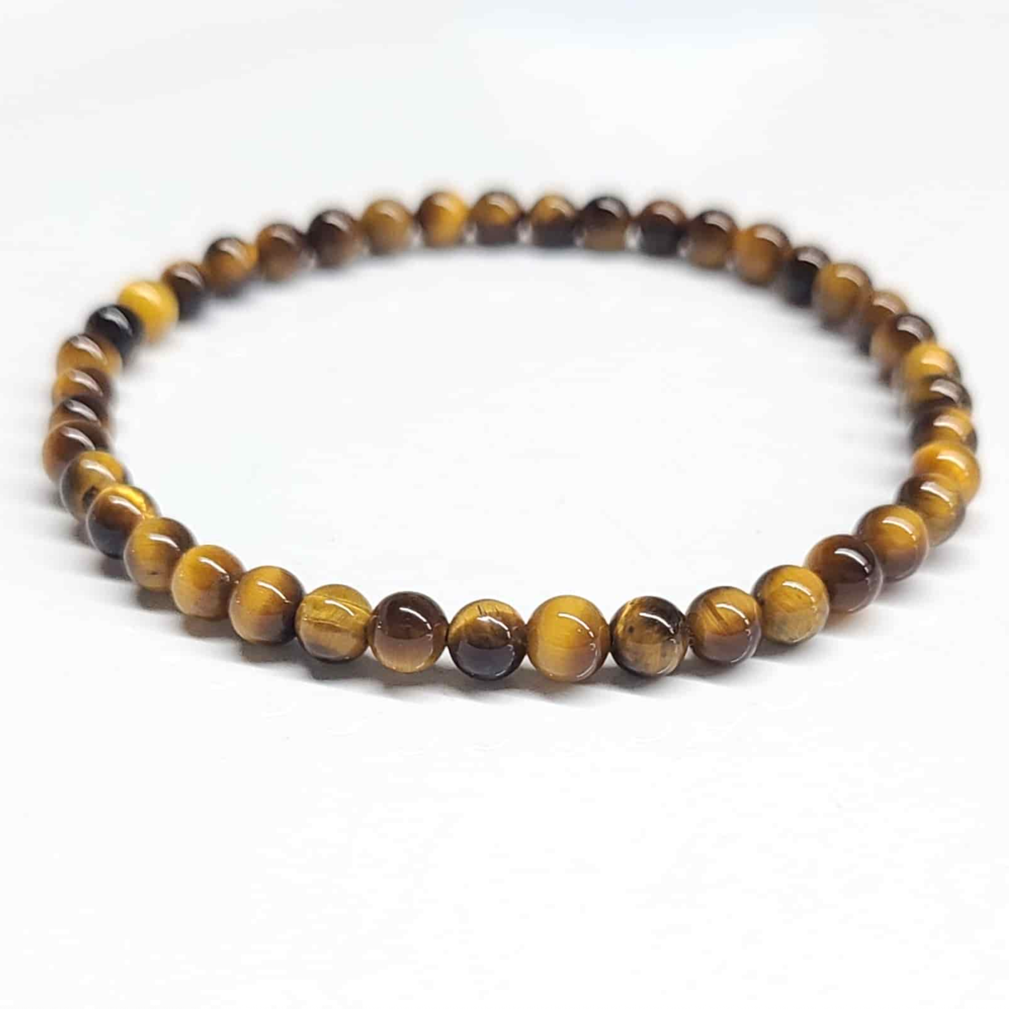Tiger Eye Round Bead Bracelet - Grounded Confidence