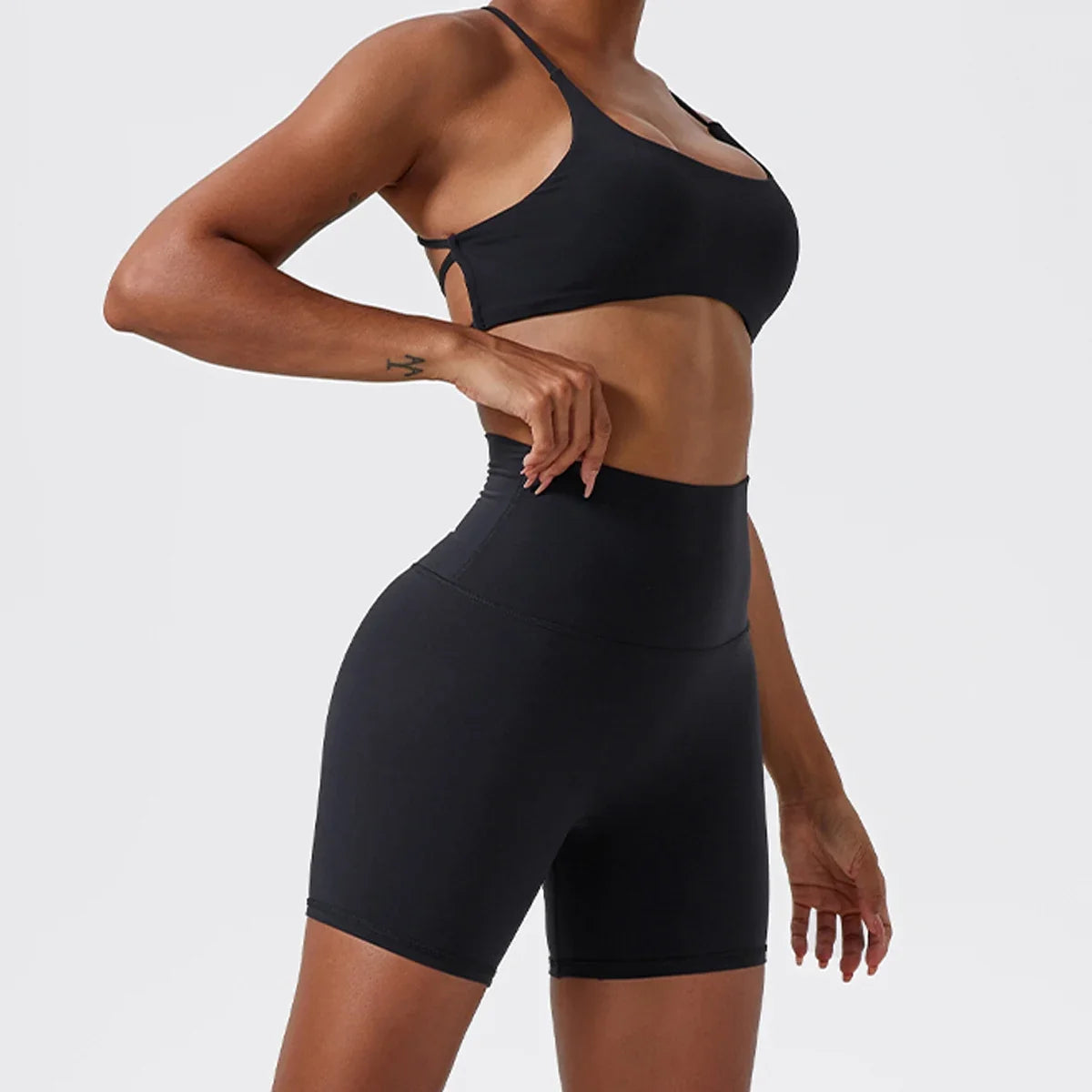 Hearuisavy Summer Soft Yoga Shorts Buttock Lift Gym Leggings Women High Waist Sports Shorts Women Running Workout Shorts Female