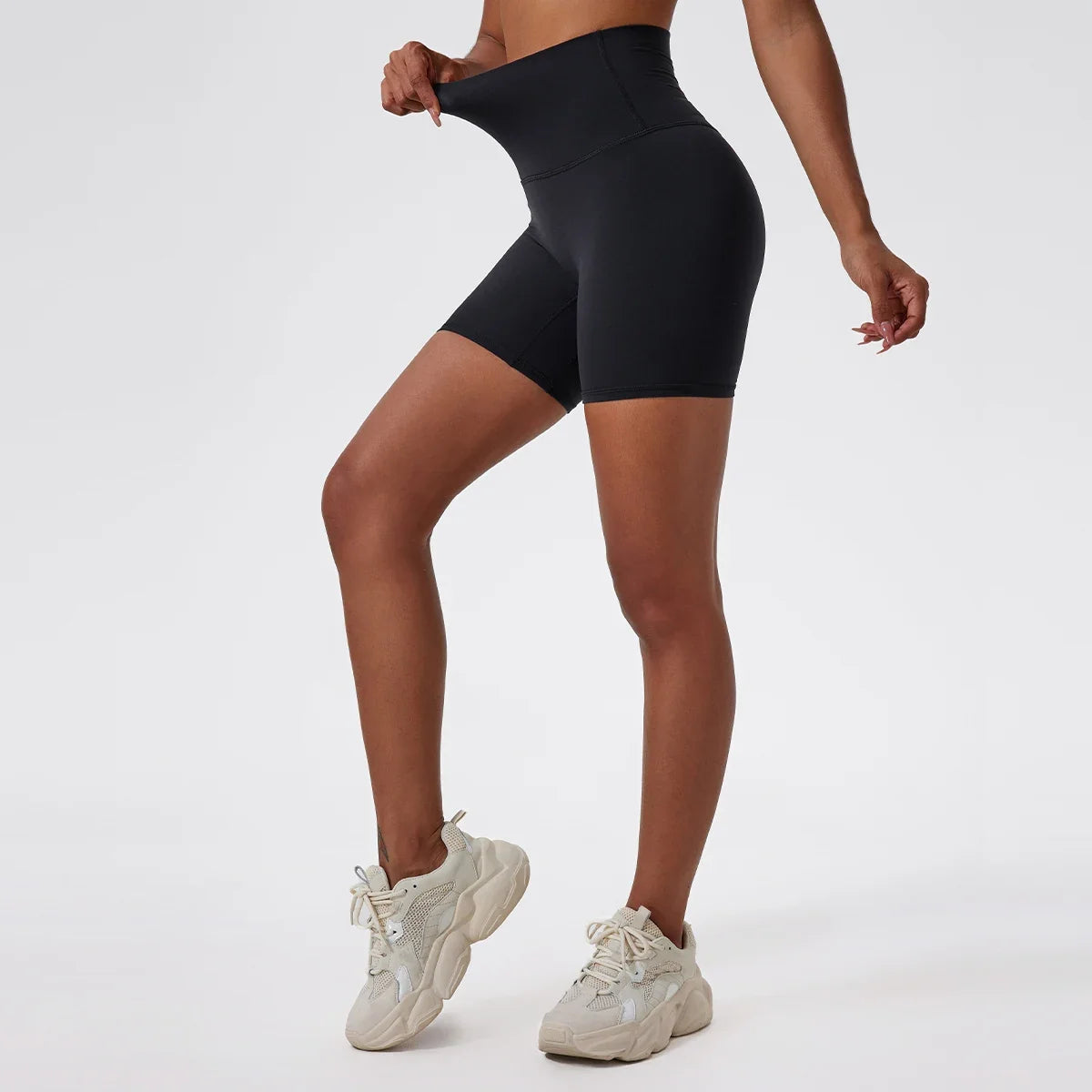 Hearuisavy Summer Soft Yoga Shorts Buttock Lift Gym Leggings Women High Waist Sports Shorts Women Running Workout Shorts Female