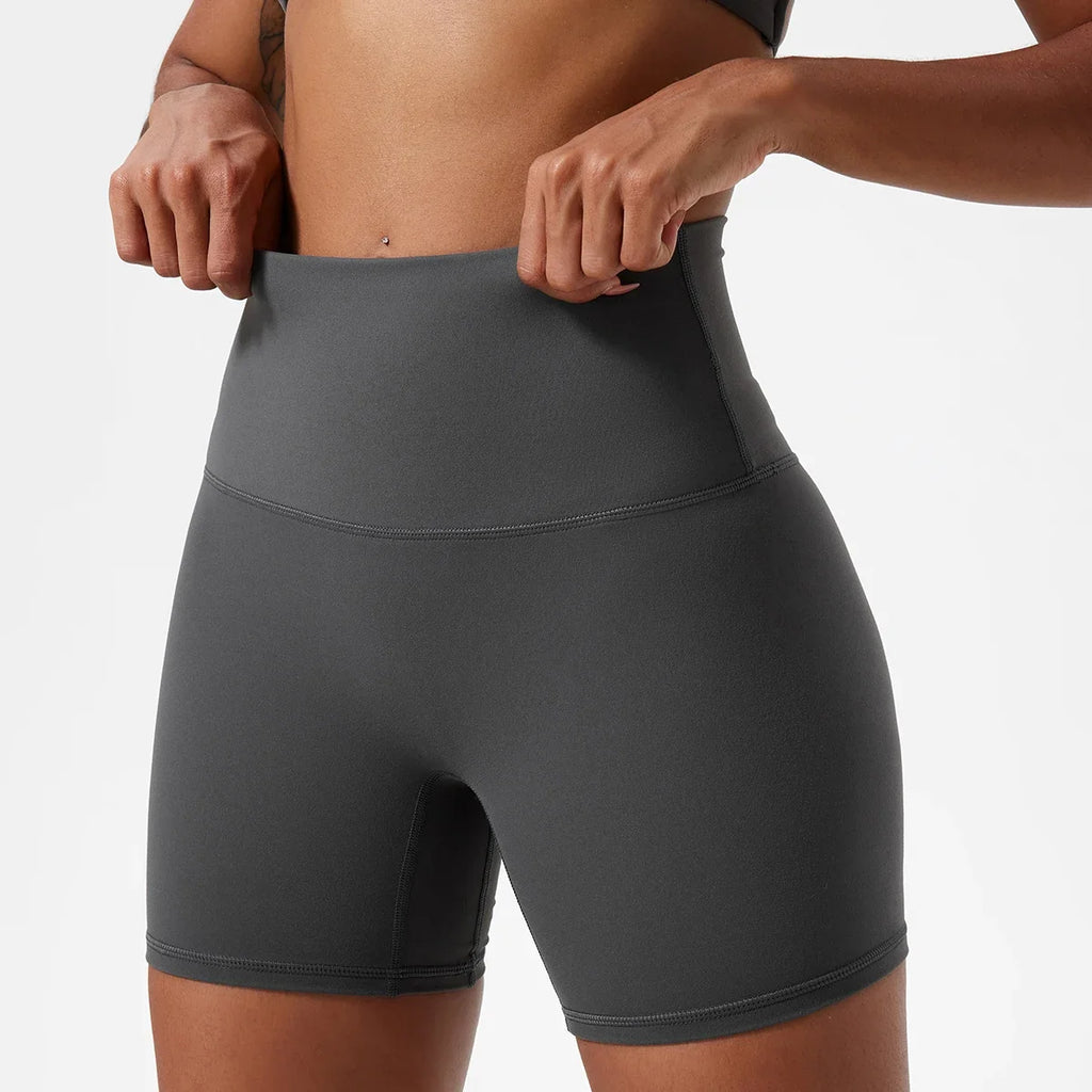 Hearuisavy Summer Soft Yoga Shorts Buttock Lift Gym Leggings Women High Waist Sports Shorts Women Running Workout Shorts Female