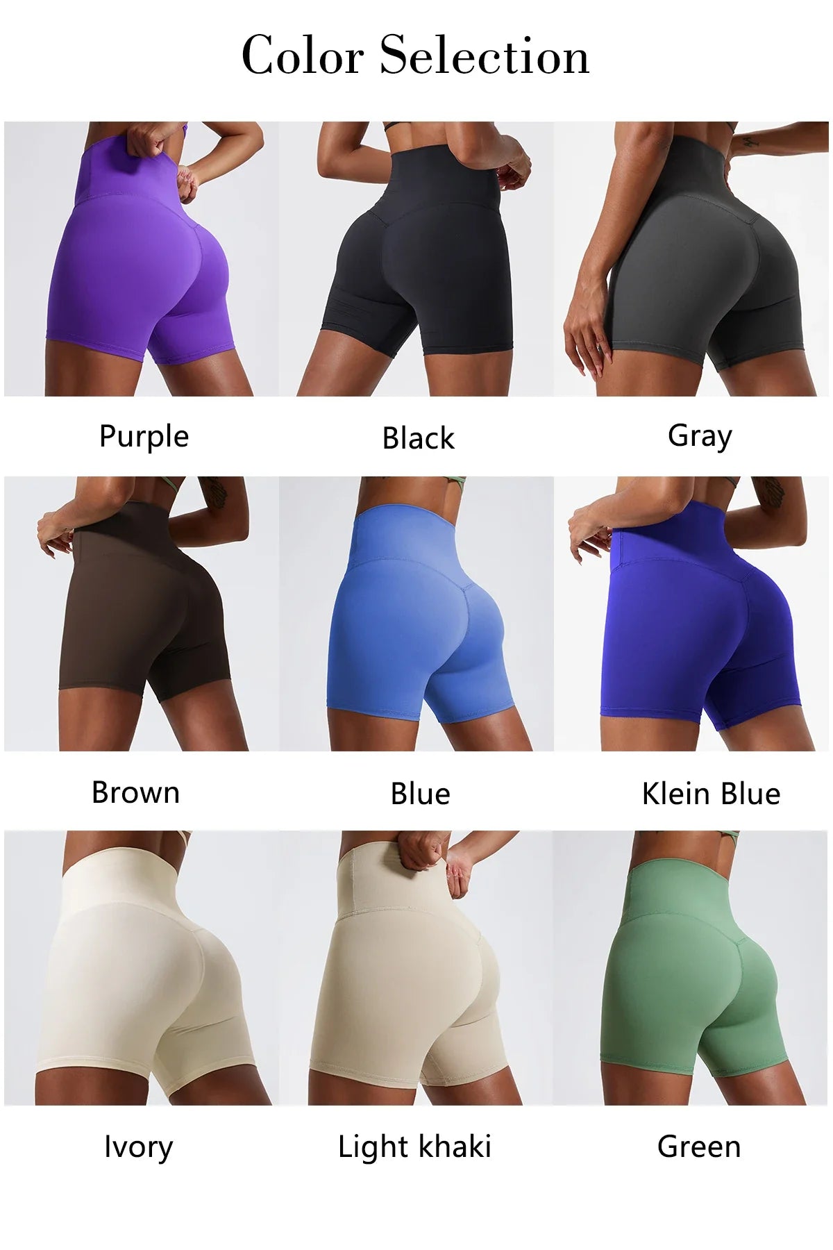 Hearuisavy Summer Soft Yoga Shorts Buttock Lift Gym Leggings Women High Waist Sports Shorts Women Running Workout Shorts Female