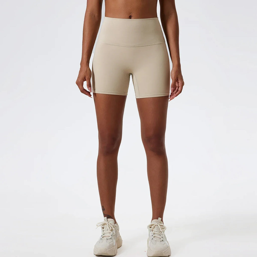 Hearuisavy Summer Soft Yoga Shorts Buttock Lift Gym Leggings Women High Waist Sports Shorts Women Running Workout Shorts Female