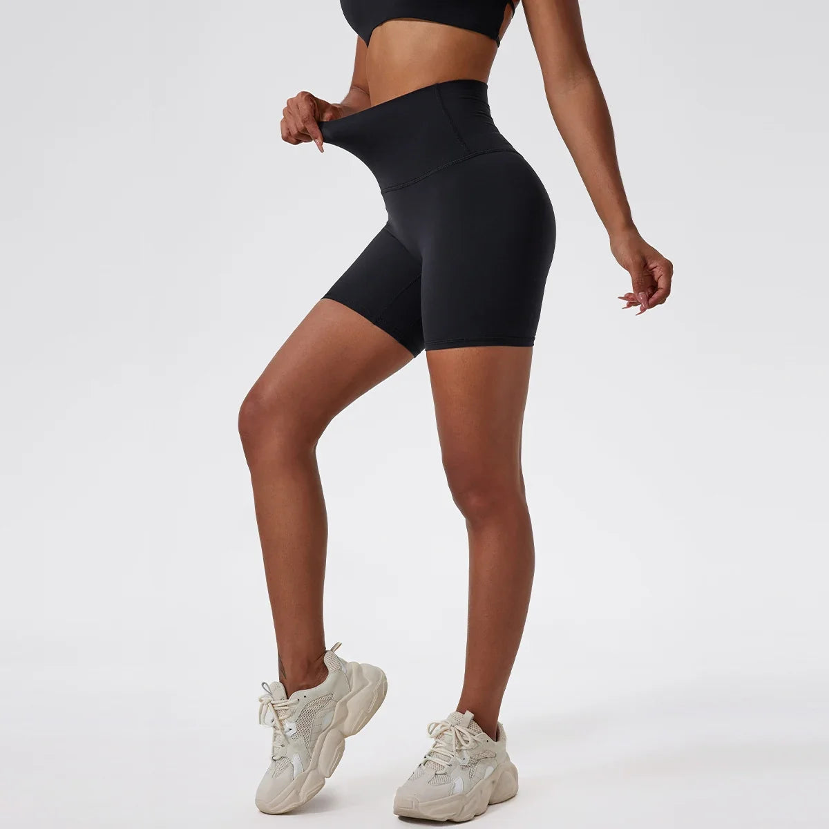 Hearuisavy Summer Soft Yoga Shorts Buttock Lift Gym Leggings Women High Waist Sports Shorts Women Running Workout Shorts Female