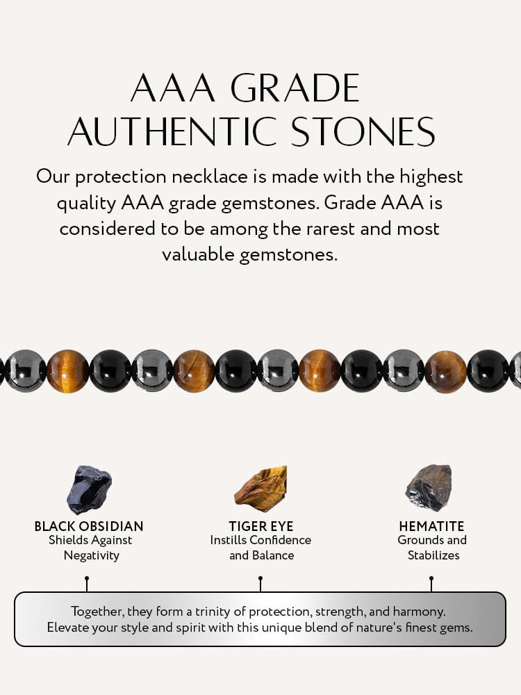 Triple Protection Beaded Necklace