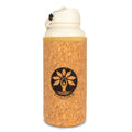 Cream Cork Sleeve Bottle with Flip Straw Lid | 32oz