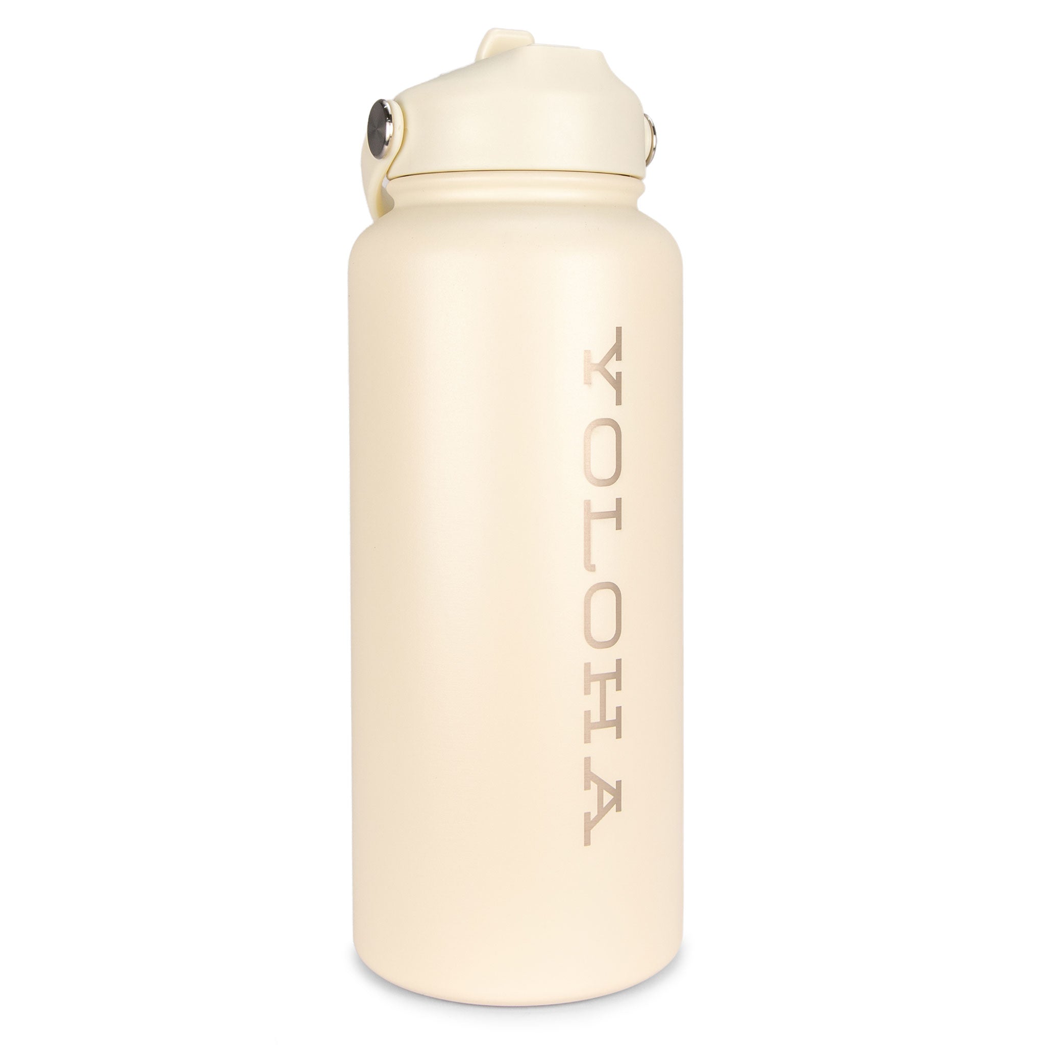 Cream Cork Sleeve Bottle with Flip Straw Lid | 32oz