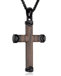 Ebony Wood Cross Pendant (Black)