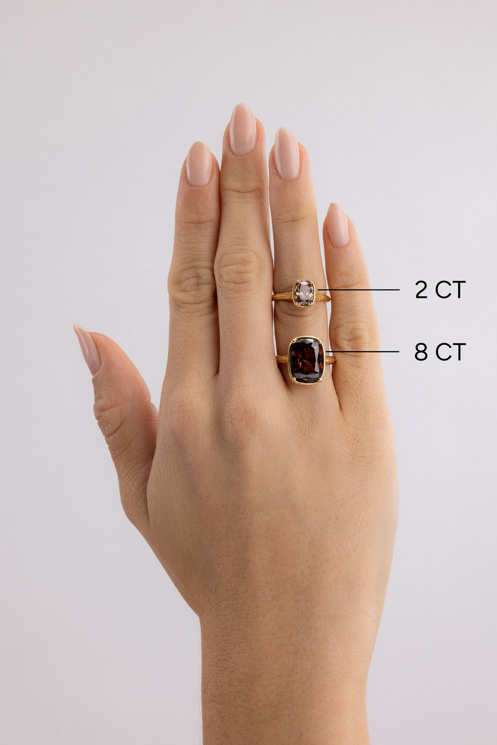Sterling Silver Mini Chocolate Elongated Cushion Ring