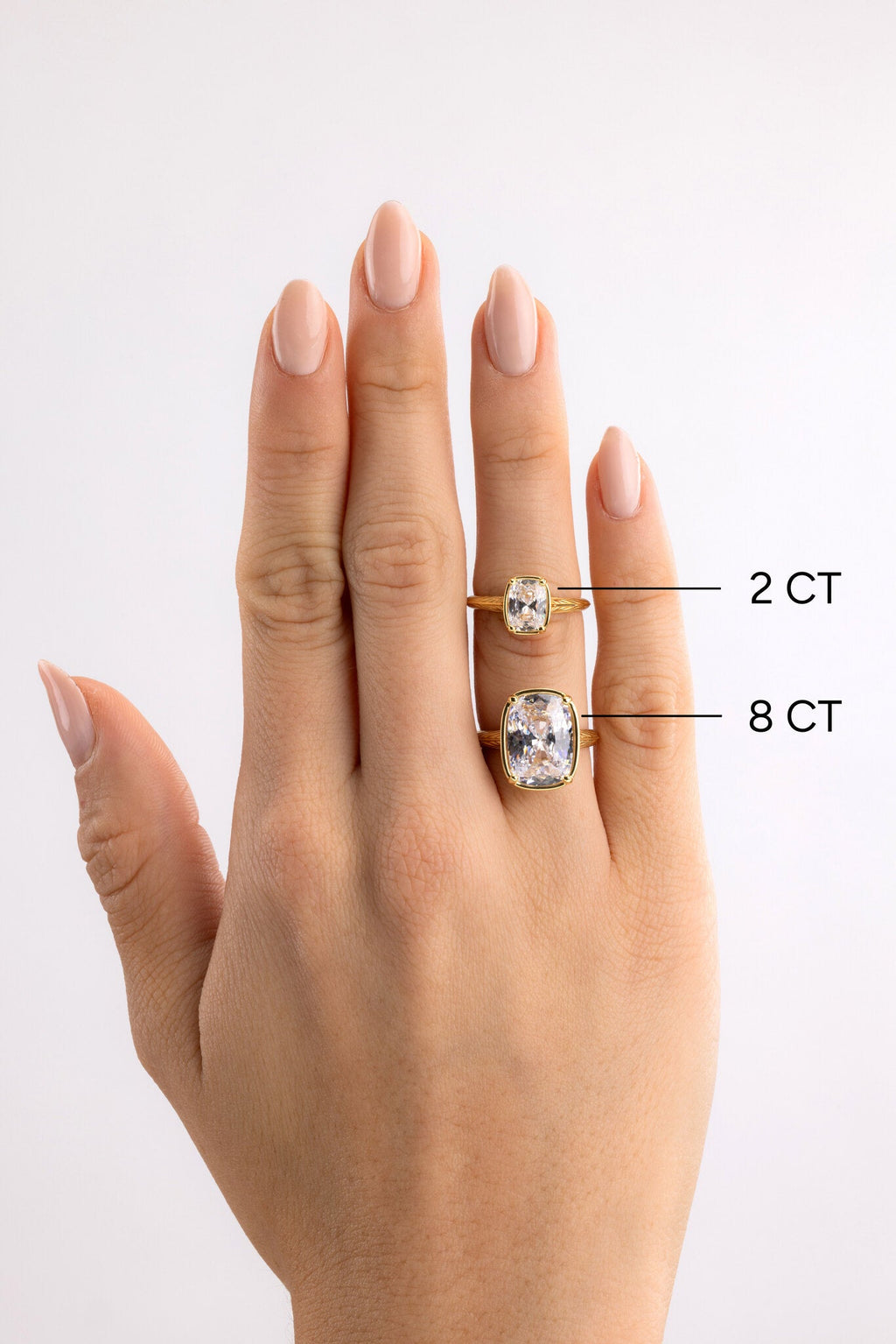 Sterling Silver Mini Elongated Cushion Ring