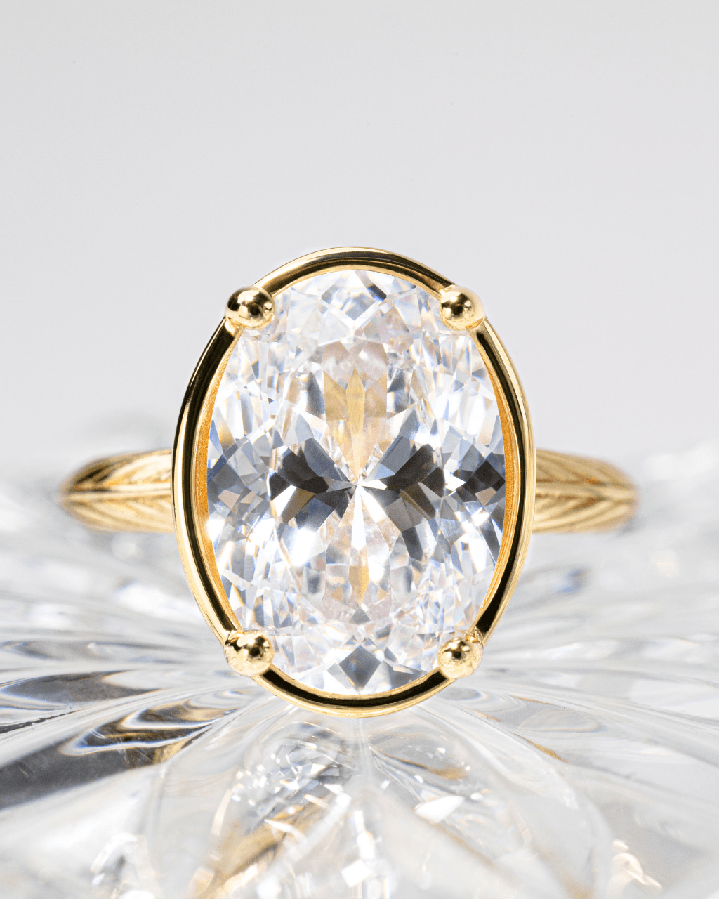 Sterling Silver Oval Cut CZ Cocktail Ring
