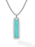 Turquoise Column Pendant Necklace