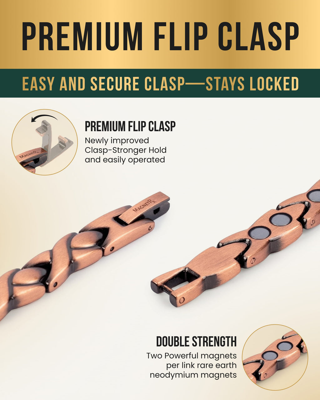 Ultra Strength Copper Magnetic Therapy Anklet for Women