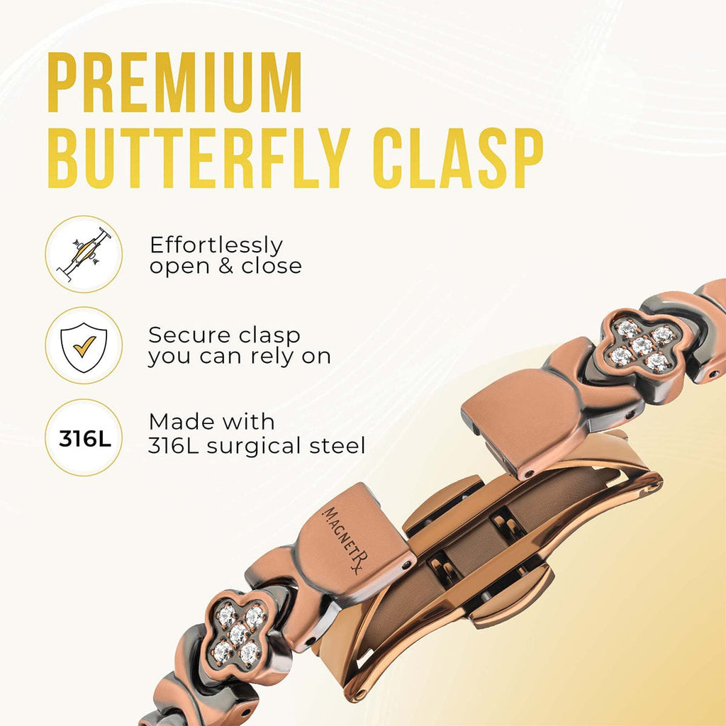 Copper Clover Magnetic Bracelet for Women