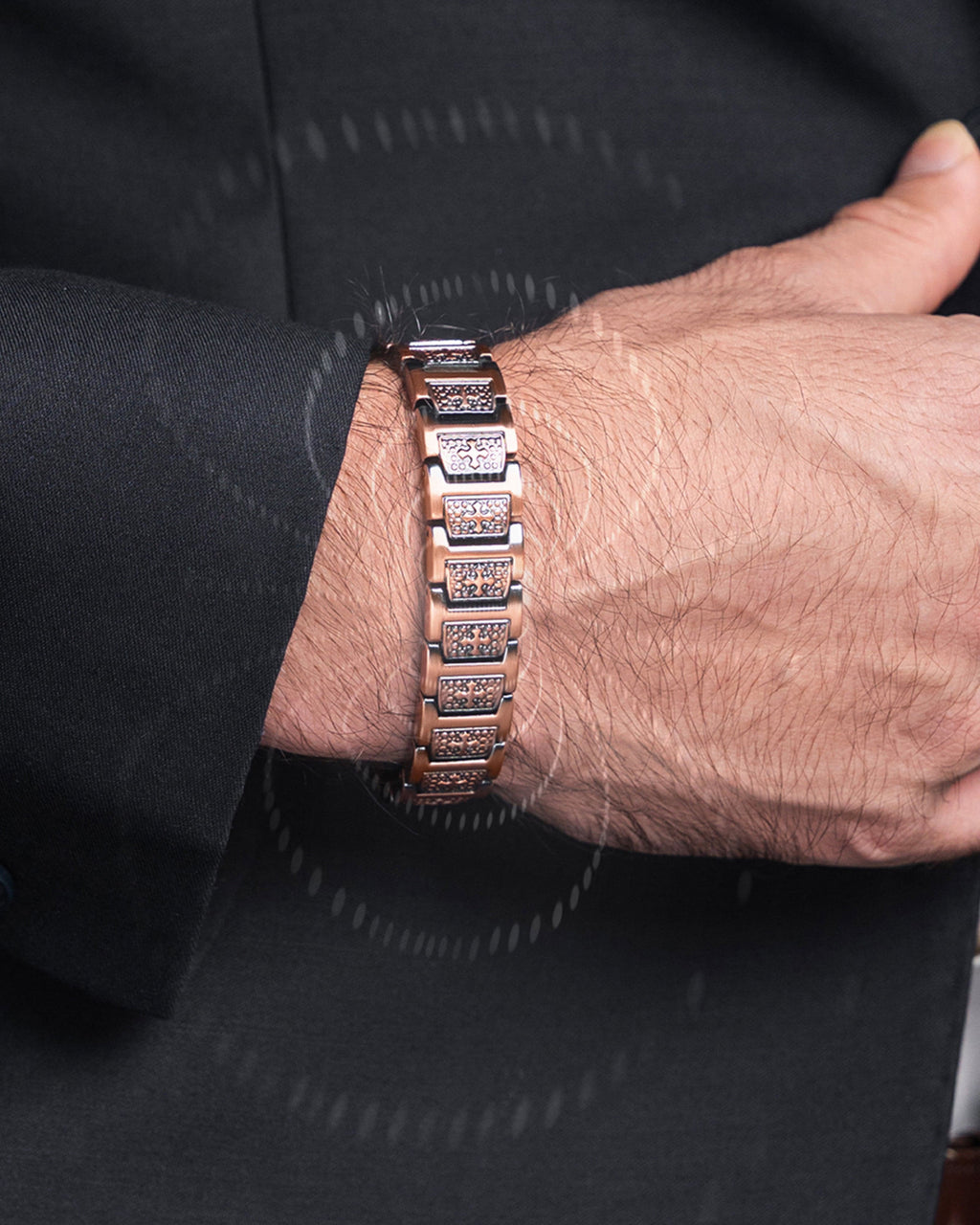 EllipseMAX Magnetic Copper Bracelet for Men (Cross)