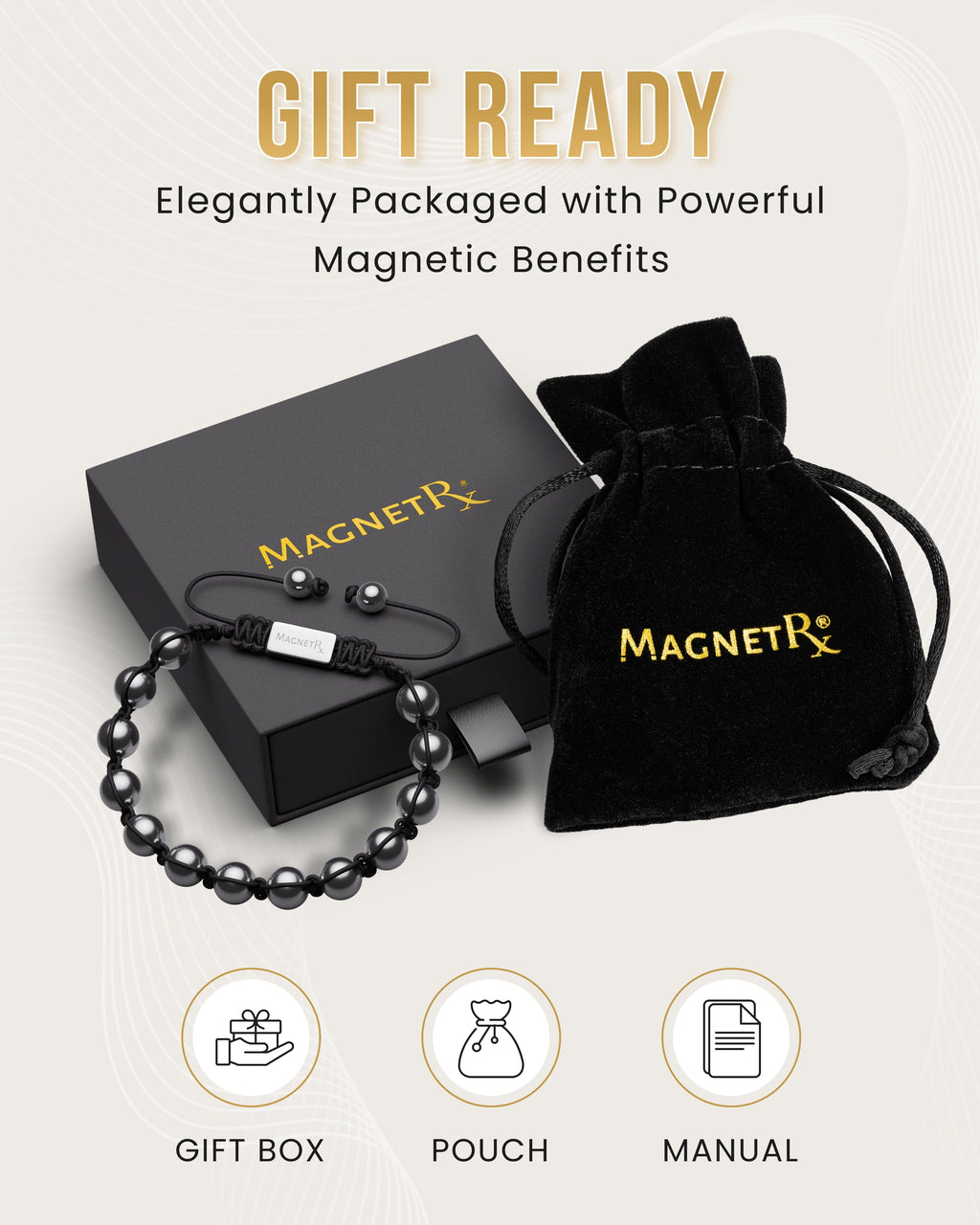 High Power Magnetic Hematite Bracelet Bali Style