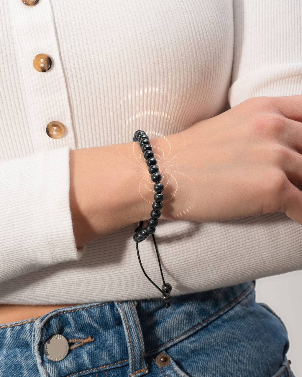 High Power Magnetic Hematite Bracelet Classic 8mm Bead