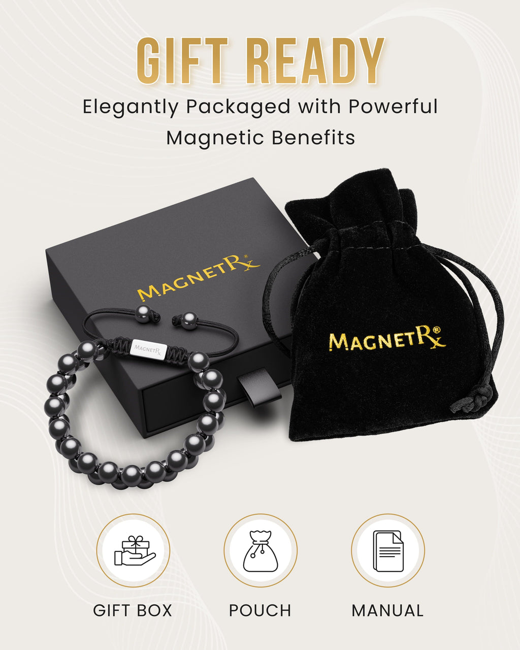 High Power Magnetic Hematite Bracelet Double Row