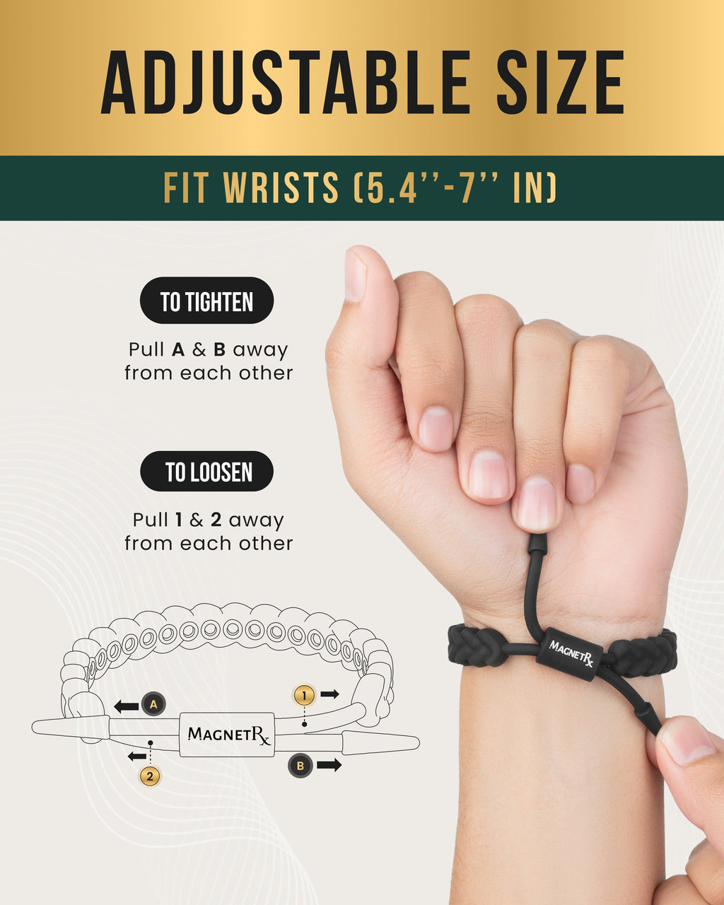 Magnetic Silicone Golf Bracelets (Braided)
